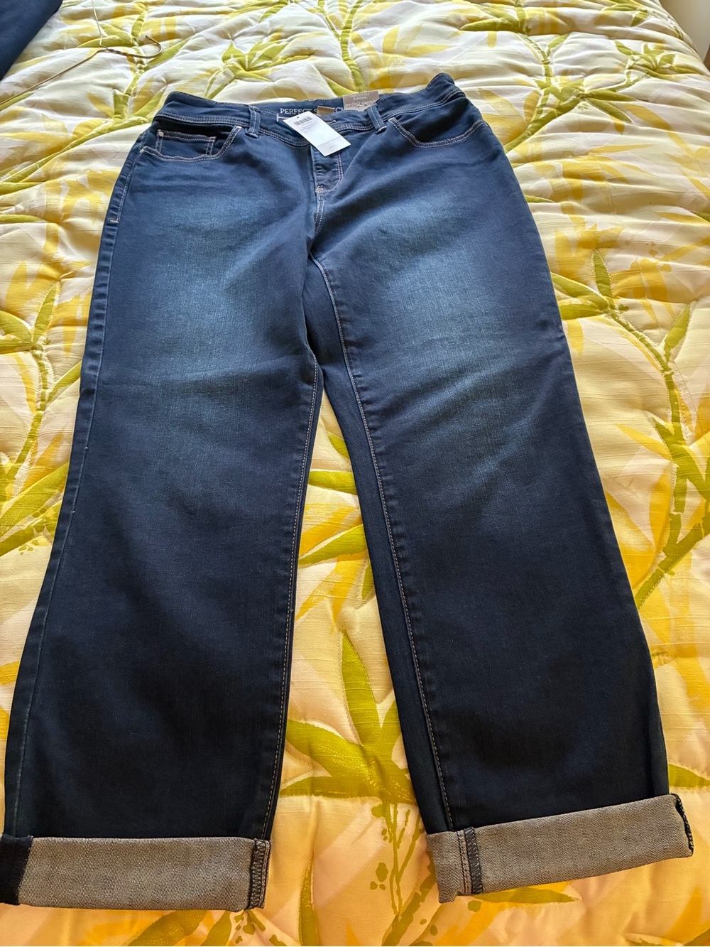 Chico’s Dark Blue Straight-Leg Jeans